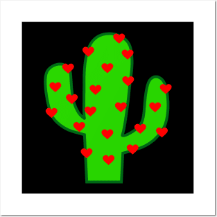 Cactus In Love Posters and Art